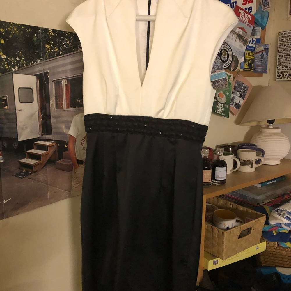 Trina Turk white and black dress worn once